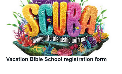 Vacation Bible School registration form